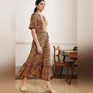 Boden Notch Neck Jersey Maxi Dress